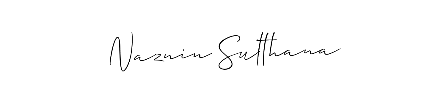Use a signature maker to create a handwritten signature online. With this signature software, you can design (Allison_Script) your own signature for name Naznin Sulthana. Naznin Sulthana signature style 2 images and pictures png