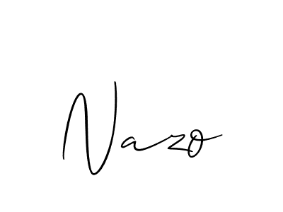 Also we have Nazo name is the best signature style. Create professional handwritten signature collection using Allison_Script autograph style. Nazo signature style 2 images and pictures png