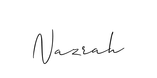 Make a beautiful signature design for name Nazrah. Use this online signature maker to create a handwritten signature for free. Nazrah signature style 2 images and pictures png