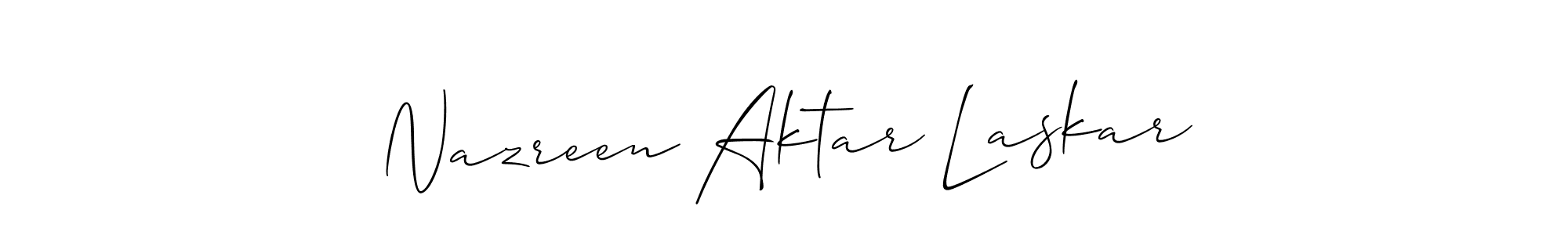 Also You can easily find your signature by using the search form. We will create Nazreen Aktar Laskar name handwritten signature images for you free of cost using Allison_Script sign style. Nazreen Aktar Laskar signature style 2 images and pictures png