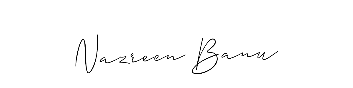 Make a short Nazreen Banu signature style. Manage your documents anywhere anytime using Allison_Script. Create and add eSignatures, submit forms, share and send files easily. Nazreen Banu signature style 2 images and pictures png