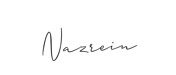 How to make Nazrein name signature. Use Allison_Script style for creating short signs online. This is the latest handwritten sign. Nazrein signature style 2 images and pictures png