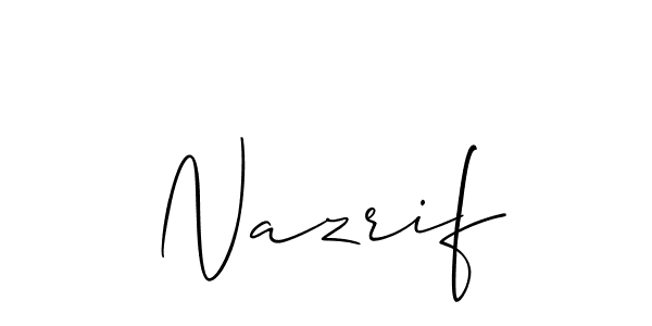 Make a short Nazrif signature style. Manage your documents anywhere anytime using Allison_Script. Create and add eSignatures, submit forms, share and send files easily. Nazrif signature style 2 images and pictures png