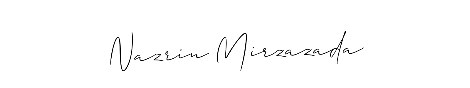 Similarly Allison_Script is the best handwritten signature design. Signature creator online .You can use it as an online autograph creator for name Nazrin Mirzazada. Nazrin Mirzazada signature style 2 images and pictures png