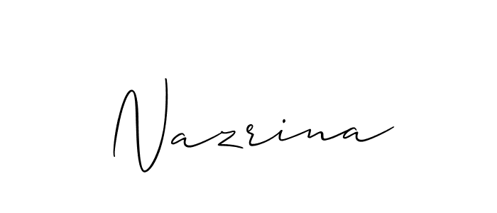 It looks lik you need a new signature style for name Nazrina. Design unique handwritten (Allison_Script) signature with our free signature maker in just a few clicks. Nazrina signature style 2 images and pictures png