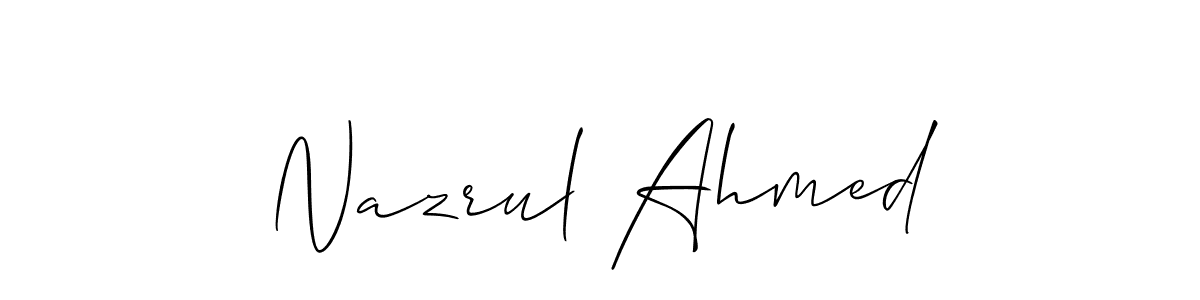 Also You can easily find your signature by using the search form. We will create Nazrul Ahmed name handwritten signature images for you free of cost using Allison_Script sign style. Nazrul Ahmed signature style 2 images and pictures png