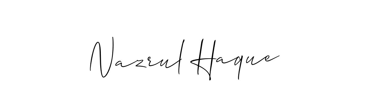 It looks lik you need a new signature style for name Nazrul Haque. Design unique handwritten (Allison_Script) signature with our free signature maker in just a few clicks. Nazrul Haque signature style 2 images and pictures png