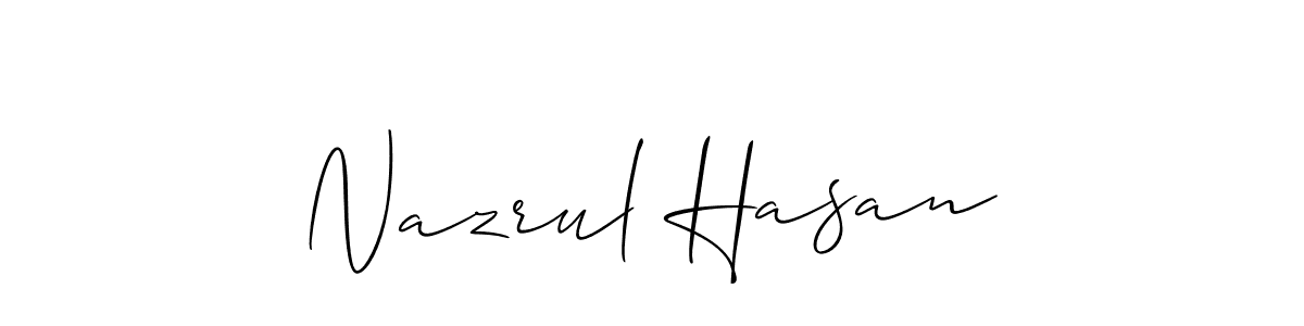 Also we have Nazrul Hasan name is the best signature style. Create professional handwritten signature collection using Allison_Script autograph style. Nazrul Hasan signature style 2 images and pictures png