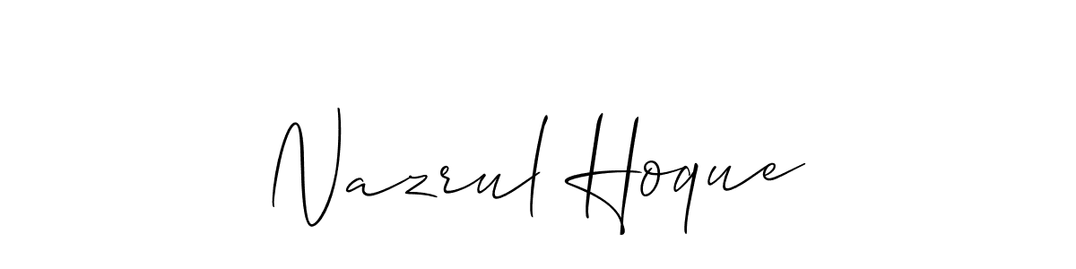 Make a beautiful signature design for name Nazrul Hoque. With this signature (Allison_Script) style, you can create a handwritten signature for free. Nazrul Hoque signature style 2 images and pictures png
