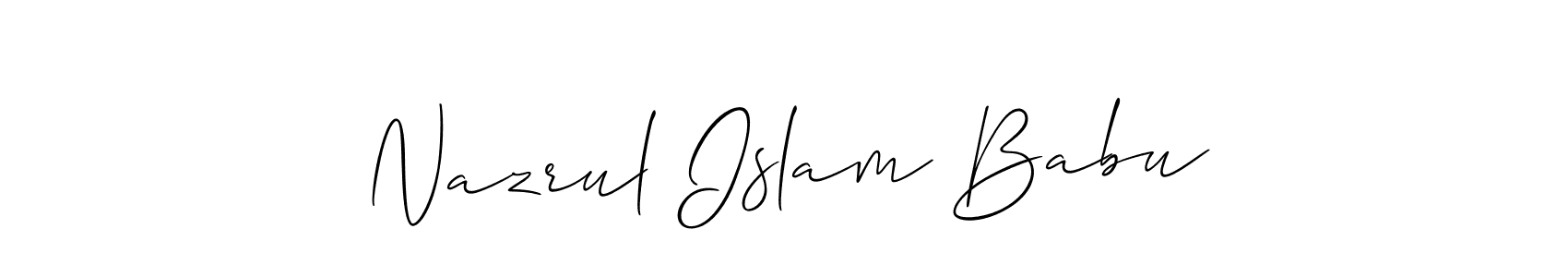 Use a signature maker to create a handwritten signature online. With this signature software, you can design (Allison_Script) your own signature for name Nazrul Islam Babu. Nazrul Islam Babu signature style 2 images and pictures png