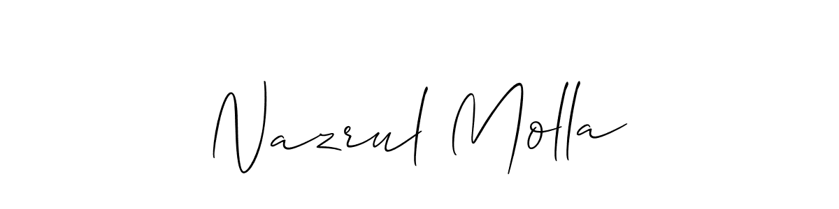 It looks lik you need a new signature style for name Nazrul Molla. Design unique handwritten (Allison_Script) signature with our free signature maker in just a few clicks. Nazrul Molla signature style 2 images and pictures png