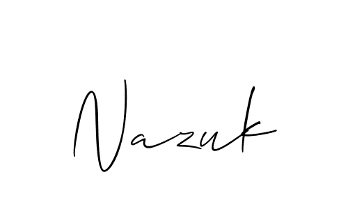 How to Draw Nazuk signature style? Allison_Script is a latest design signature styles for name Nazuk. Nazuk signature style 2 images and pictures png