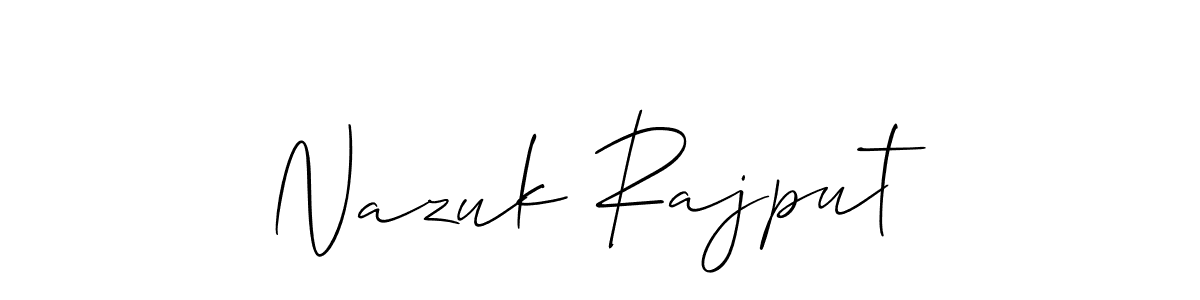 Nazuk Rajput stylish signature style. Best Handwritten Sign (Allison_Script) for my name. Handwritten Signature Collection Ideas for my name Nazuk Rajput. Nazuk Rajput signature style 2 images and pictures png