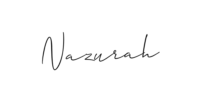 The best way (Allison_Script) to make a short signature is to pick only two or three words in your name. The name Nazurah include a total of six letters. For converting this name. Nazurah signature style 2 images and pictures png