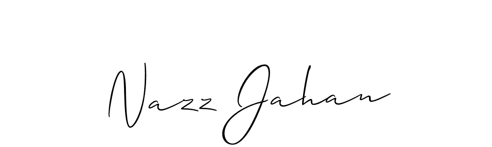 How to Draw Nazz Jahan signature style? Allison_Script is a latest design signature styles for name Nazz Jahan. Nazz Jahan signature style 2 images and pictures png