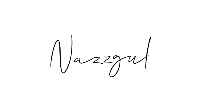 Create a beautiful signature design for name Nazzgul. With this signature (Allison_Script) fonts, you can make a handwritten signature for free. Nazzgul signature style 2 images and pictures png