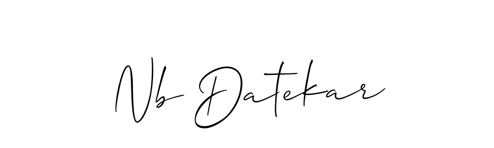 Once you've used our free online signature maker to create your best signature Allison_Script style, it's time to enjoy all of the benefits that Nb Datekar name signing documents. Nb Datekar signature style 2 images and pictures png