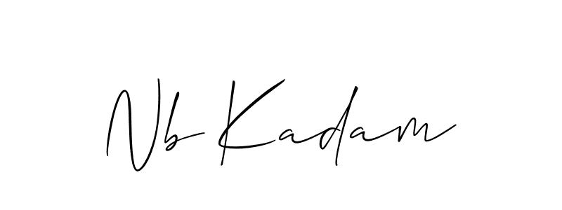 How to make Nb Kadam name signature. Use Allison_Script style for creating short signs online. This is the latest handwritten sign. Nb Kadam signature style 2 images and pictures png