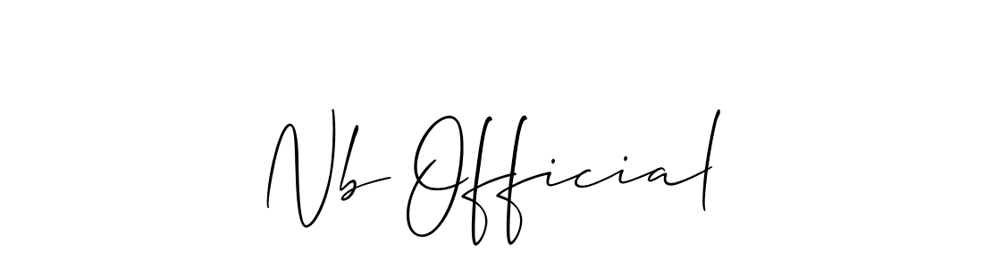 Best and Professional Signature Style for Nb Official. Allison_Script Best Signature Style Collection. Nb Official signature style 2 images and pictures png