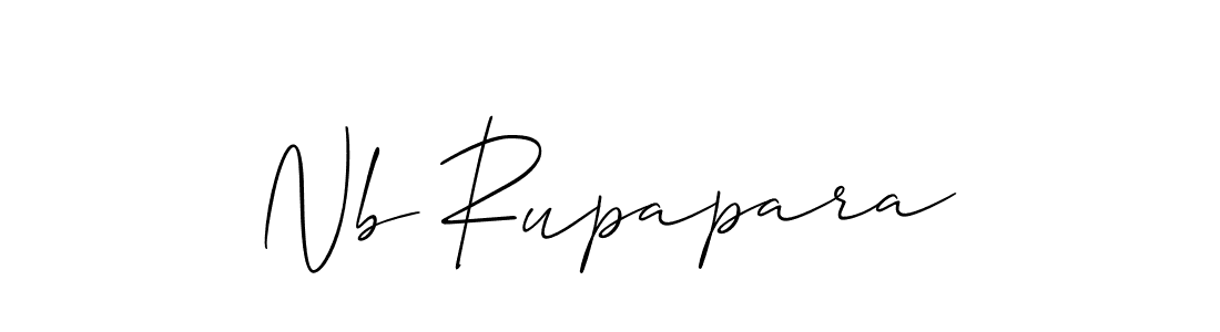 Also You can easily find your signature by using the search form. We will create Nb Rupapara name handwritten signature images for you free of cost using Allison_Script sign style. Nb Rupapara signature style 2 images and pictures png