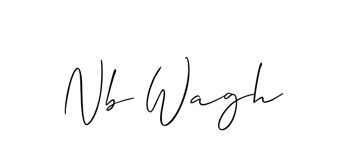 Best and Professional Signature Style for Nb Wagh. Allison_Script Best Signature Style Collection. Nb Wagh signature style 2 images and pictures png