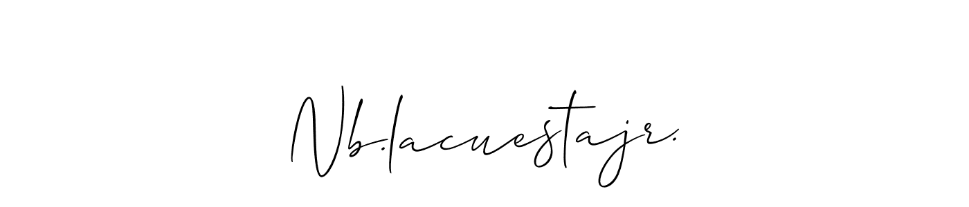 You can use this online signature creator to create a handwritten signature for the name Nb.lacuestajr.. This is the best online autograph maker. Nb.lacuestajr. signature style 2 images and pictures png
