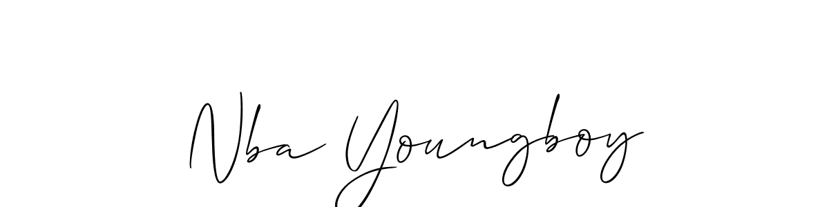 Make a beautiful signature design for name Nba Youngboy. With this signature (Allison_Script) style, you can create a handwritten signature for free. Nba Youngboy signature style 2 images and pictures png