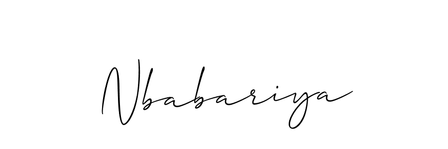 Make a short Nbabariya signature style. Manage your documents anywhere anytime using Allison_Script. Create and add eSignatures, submit forms, share and send files easily. Nbabariya signature style 2 images and pictures png