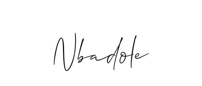 How to make Nbadole signature? Allison_Script is a professional autograph style. Create handwritten signature for Nbadole name. Nbadole signature style 2 images and pictures png