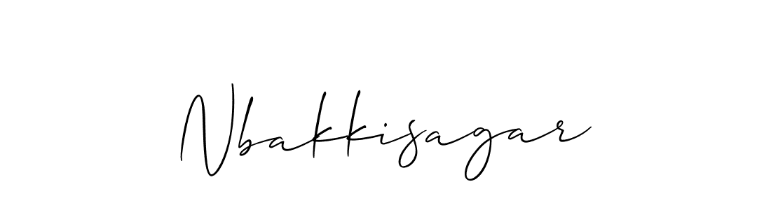 How to make Nbakkisagar signature? Allison_Script is a professional autograph style. Create handwritten signature for Nbakkisagar name. Nbakkisagar signature style 2 images and pictures png