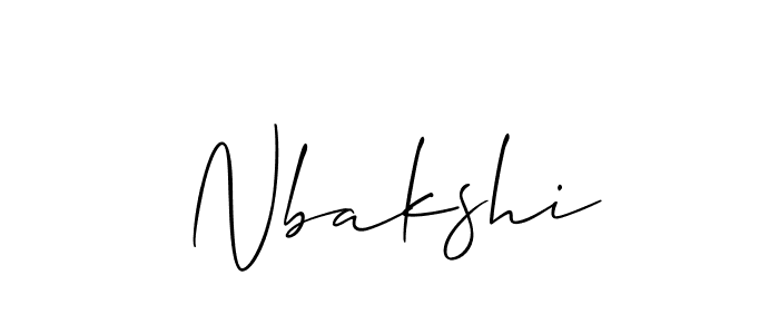 How to make Nbakshi name signature. Use Allison_Script style for creating short signs online. This is the latest handwritten sign. Nbakshi signature style 2 images and pictures png