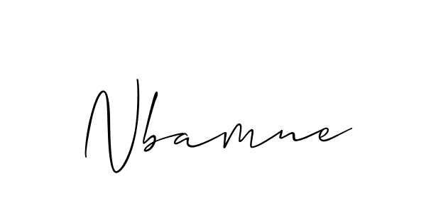 How to Draw Nbamne signature style? Allison_Script is a latest design signature styles for name Nbamne. Nbamne signature style 2 images and pictures png
