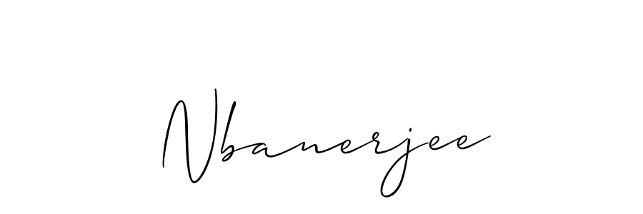 How to make Nbanerjee name signature. Use Allison_Script style for creating short signs online. This is the latest handwritten sign. Nbanerjee signature style 2 images and pictures png