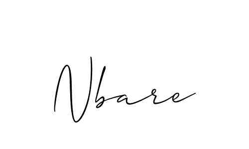 It looks lik you need a new signature style for name Nbare. Design unique handwritten (Allison_Script) signature with our free signature maker in just a few clicks. Nbare signature style 2 images and pictures png