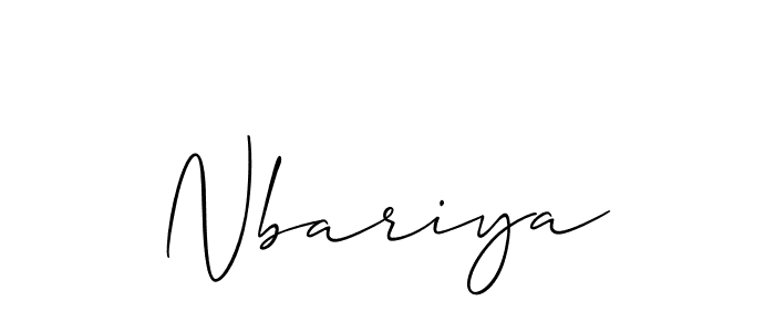 Similarly Allison_Script is the best handwritten signature design. Signature creator online .You can use it as an online autograph creator for name Nbariya. Nbariya signature style 2 images and pictures png