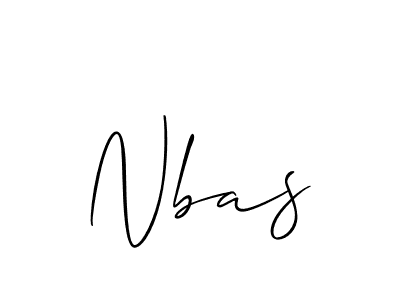 Create a beautiful signature design for name Nbas. With this signature (Allison_Script) fonts, you can make a handwritten signature for free. Nbas signature style 2 images and pictures png