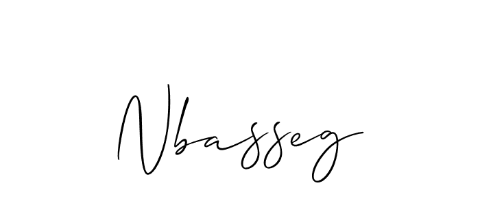 Create a beautiful signature design for name Nbasseg. With this signature (Allison_Script) fonts, you can make a handwritten signature for free. Nbasseg signature style 2 images and pictures png