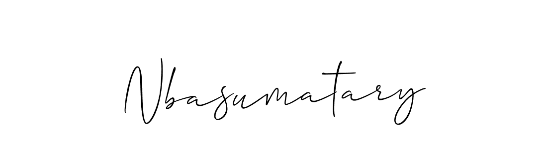Make a beautiful signature design for name Nbasumatary. With this signature (Allison_Script) style, you can create a handwritten signature for free. Nbasumatary signature style 2 images and pictures png