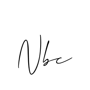 Allison_Script is a professional signature style that is perfect for those who want to add a touch of class to their signature. It is also a great choice for those who want to make their signature more unique. Get Nbc name to fancy signature for free. Nbc signature style 2 images and pictures png