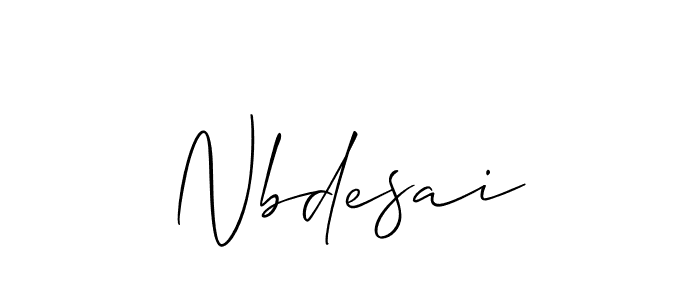 Design your own signature with our free online signature maker. With this signature software, you can create a handwritten (Allison_Script) signature for name Nbdesai. Nbdesai signature style 2 images and pictures png