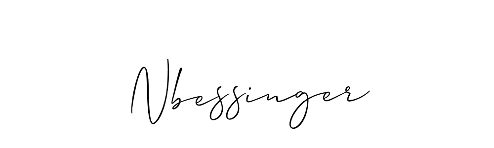 How to make Nbessinger name signature. Use Allison_Script style for creating short signs online. This is the latest handwritten sign. Nbessinger signature style 2 images and pictures png