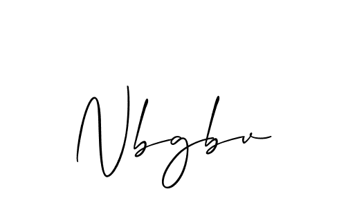 Make a beautiful signature design for name Nbgbv. With this signature (Allison_Script) style, you can create a handwritten signature for free. Nbgbv signature style 2 images and pictures png