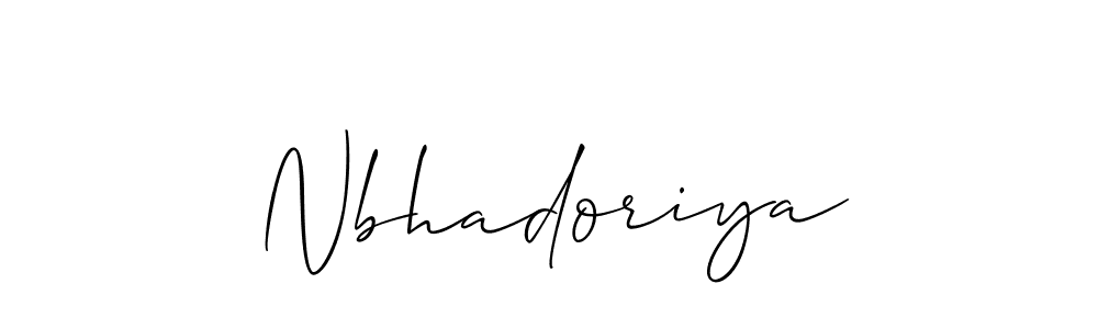 You should practise on your own different ways (Allison_Script) to write your name (Nbhadoriya) in signature. don't let someone else do it for you. Nbhadoriya signature style 2 images and pictures png