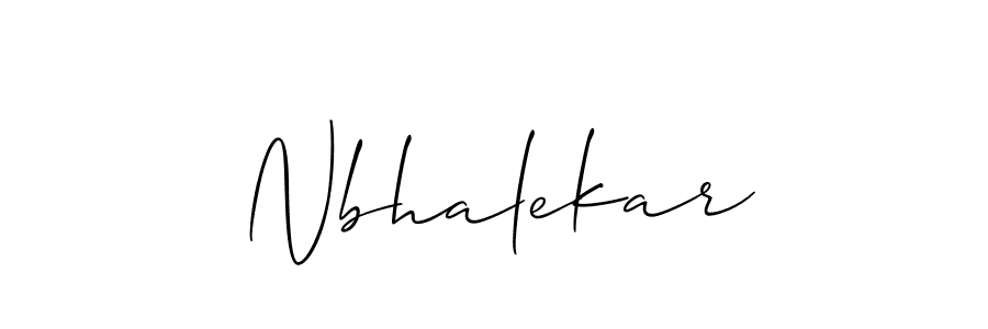 Also we have Nbhalekar name is the best signature style. Create professional handwritten signature collection using Allison_Script autograph style. Nbhalekar signature style 2 images and pictures png