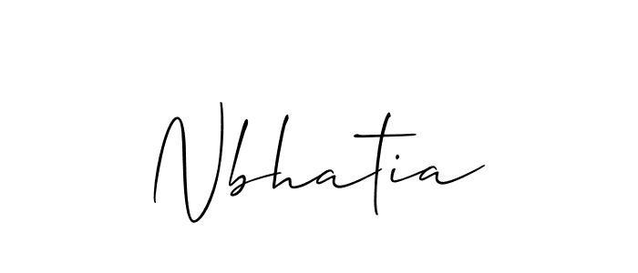 How to make Nbhatia signature? Allison_Script is a professional autograph style. Create handwritten signature for Nbhatia name. Nbhatia signature style 2 images and pictures png