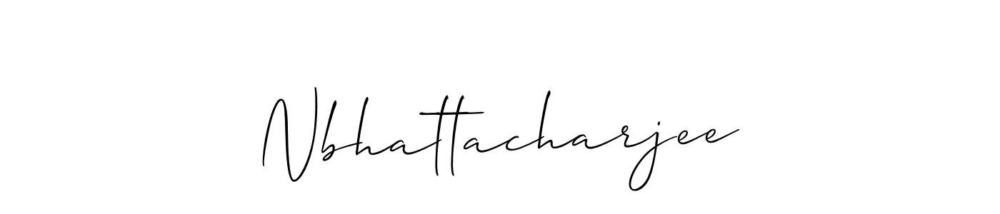 How to make Nbhattacharjee name signature. Use Allison_Script style for creating short signs online. This is the latest handwritten sign. Nbhattacharjee signature style 2 images and pictures png
