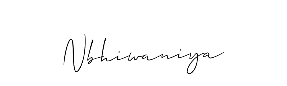 It looks lik you need a new signature style for name Nbhiwaniya. Design unique handwritten (Allison_Script) signature with our free signature maker in just a few clicks. Nbhiwaniya signature style 2 images and pictures png