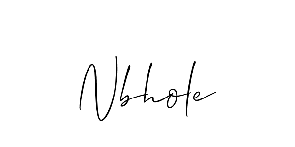 Nbhole stylish signature style. Best Handwritten Sign (Allison_Script) for my name. Handwritten Signature Collection Ideas for my name Nbhole. Nbhole signature style 2 images and pictures png