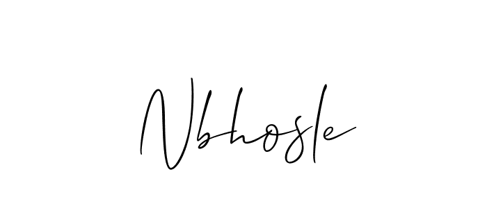 You should practise on your own different ways (Allison_Script) to write your name (Nbhosle) in signature. don't let someone else do it for you. Nbhosle signature style 2 images and pictures png