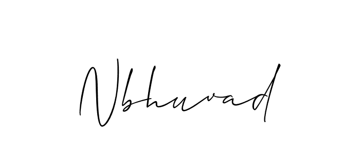 Create a beautiful signature design for name Nbhuvad. With this signature (Allison_Script) fonts, you can make a handwritten signature for free. Nbhuvad signature style 2 images and pictures png